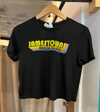 Jamestown RI Lines Crop Tee